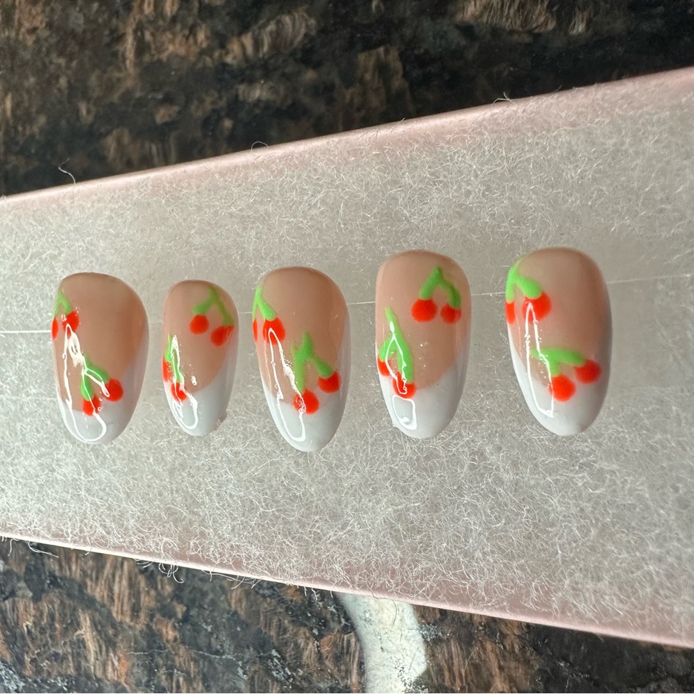 “5x Cherry” Press On Set by LoveScottiNails